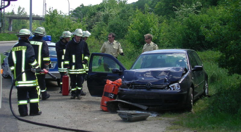 Fahrzeug nach Verkehrsunfall