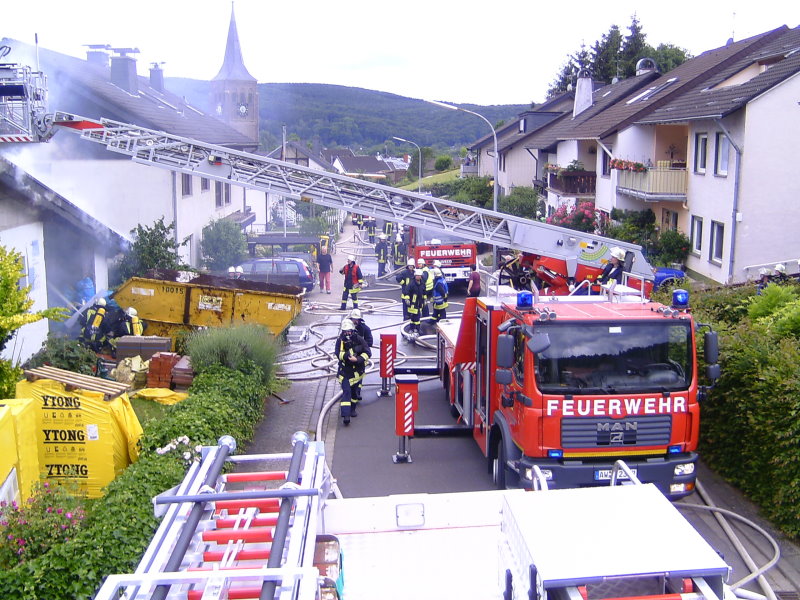 Dachstuhlbrand in Bad Bodendorf