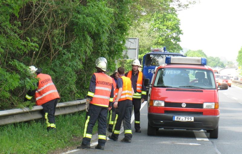 Die Feuerwehr beseitigte die Gefahrenstelle