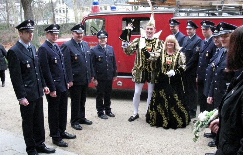 Die Feuerwehr begleitete das Prinzenpaar
