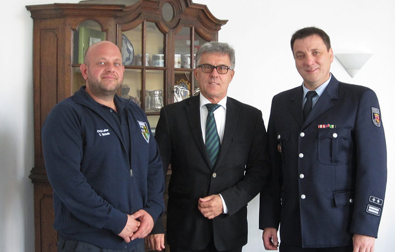 Bürgermeister mit Andreas Braun und Tobias Michels